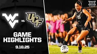West Virginia vs. UCF Highlights (9.18.25) | 2025 Big 12 Women's Soccer