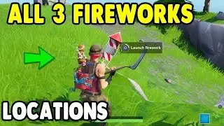 Launch Fireworks *All 3 Fireworks Locations!* Fortnite Week 4 Challenges