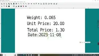 How to print label from price scale