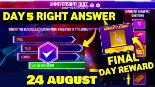 4th Anniversary Quiz Answer Day 5.Free Fire Question Answer In 4th Anniversary Event.FF New Event