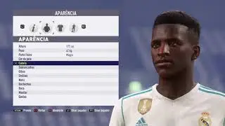 FIFA 18 - TUTORIAL FACE Vin&iacute;cius j&uacute;nior (Real Madrid) [Pro Clubs]
