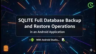 SQLite Full database backup and restore operations in an Android application || With Android Studio