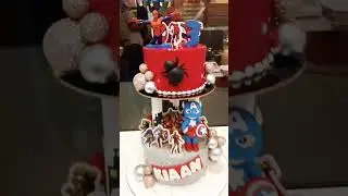 Spider-Man and Captain American them cake 🍰🎂🎂🎂#trending #viralvideo #shortvideo #hitsong #cake