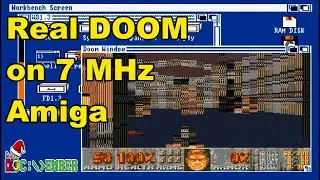 Quick Clip: DOOM Port for a 7 MHz Amiga (16-bit Doom8088) - #DOScember Requiem