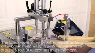 Simms Machinery AMP U-500 Single Channel/Memory Programmed Door Casing Machine Back Nailer Details