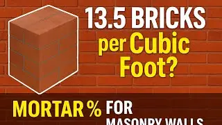 How Many Bricks in 1 Cubic Foot? | Mortar % in Brick Masonry Explained