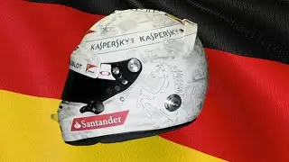2015 Sebastian Vettel Mexico:Brazil GP Ferrari Arai GP6 F1 Media Helmet