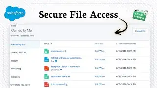 Как предоставить общий доступ к определенным файлам в Salesforce (Доступ к документам)
