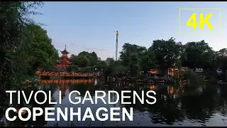 COPENHAGEN, DENMARK | Tivoli Gardens Amusement Park l 4K Tour