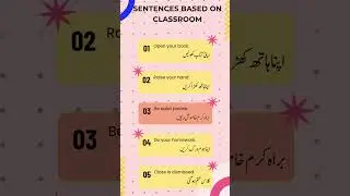5 Daily Sentences on Classroom | English to Urdu Translation | #shorts #trending #urdu #learnenglish
