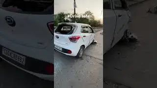 That accident with i10 || #thar #safety #drivesafe #drive #tharlover #tharrox #i10 #mahindra