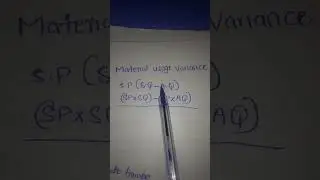 Material Usage Variance Formulae