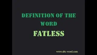Definition of the word 