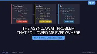 The Async/Await Problem That Followed Me Everywhere -- Python, JavaScript, Go vs Sky