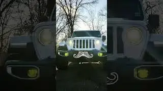 How Yellow Lamin-x Fog Light Covers Look on a Jeep Wrangler! #shorts