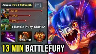 100% OUTFARM EVERYONE 13Min Battle Fury Slark Max Agility Nonstop Food Hunting +1K XPM DotA 2
