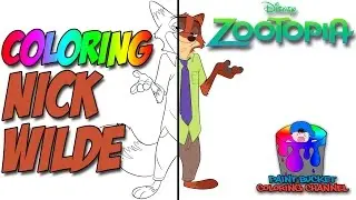 How to Color Nick Wilde - Disney's Zootopia Coloring Page