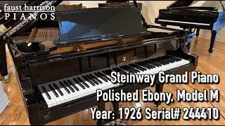 Steinway Grand Piano, Model M - Polished Ebony 1926