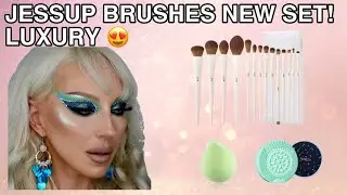 JESSUP BRUSHES LUXURY SET REVIEW, TRY ON, TUTORIAL
