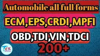 Mechanical technical words all full form ( 200+) step by step