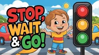 Traffic Light Song for Kids | Red Light, Green Light | Road Safety Rules Children Traffic Cartoon