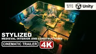 STYLIZED - Medieval Interior And Constructions | Unity HDRP | Cinematic Trailer | #PolyArt3D