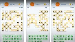 Math Crossword Number puzzle - Expert - Level 153 - Level 154 - Level 155