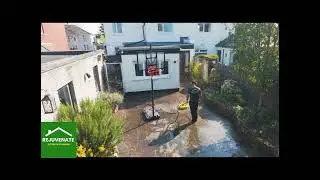 Patio Power Wash: Surface Cleaner in Action Rejuvenate Exterior Cleaning