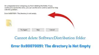 How to fix Cannot delete SoftwareDistribution folder Error 0x80070091: The directory is Not Empty