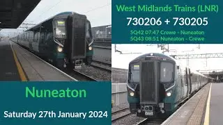 *NEW* West Midlands Trains (LNR) Class 730's 730206 + 730205 @ Nuneaton | Saturday 27th January 2024