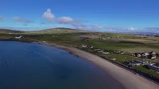 Drone Footage, Scapa Beach, Orkney Islands, Scotland, UK