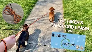 The Hiker's Paracord Leash : 550 Paracord Leash : Howling Creations : Survival Pet Leash : Dog Leash