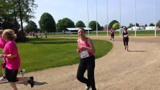 Claire Major running in the Race For Life 2014 at Norfolk Showground