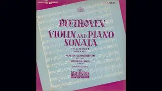 Heinrich Berg; Walter Schneiderhan;- Sonata For Violin And Piano In C Minor Op. 30 No. 2- Allegro Co