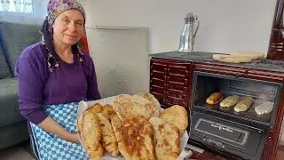 EN DOĞALINDAN, SOBA FIRININDA KÖY PİDESİ VE BAZLAMA NASIL YAPILIR💯💯 FIRINI AYAĞIMA GETİRDİM ❗