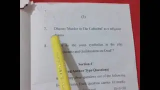20th Century British Fiction Drama  and Prose : M.A.IV Sem English || Question Paper June 2022