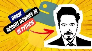 How to draw Robert Downey Jr in python | Python tutorials for beginners | #robertdowneyjr