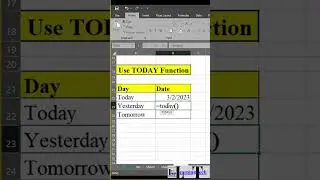 How to Use TODAY Function in Excel 
