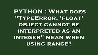 PYTHON : What does 