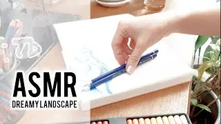 ASMR Colorpencil Painting Of Dreamy Landscape🌳✨️🎨 (full video)