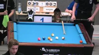 Nicolas Georgopoulos -. Kevin Schiller Viertelfinale von der DJM 2014 14.1 endlos m-U17