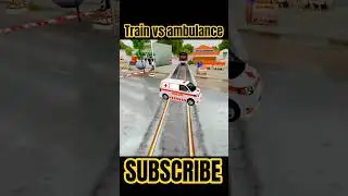 TRAIN V'S AMBULANCE #shortsking #tata #nexon #bussidmod #trafficjam  #offroad #bussid #overtake