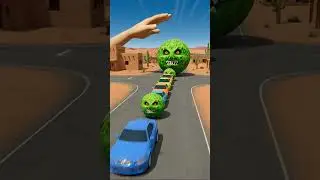 Big & Small Cars vs Giant Hand Slap - BeamNG.Drive