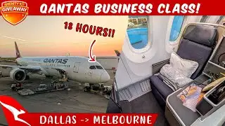 18 Hours in Qantas Business Class | Dallas to Melbourne | World’s 5th Longest Flight