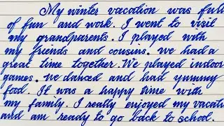 beautiful handwriting in English/how to write cursive writing in gel pen /how to write diary writing