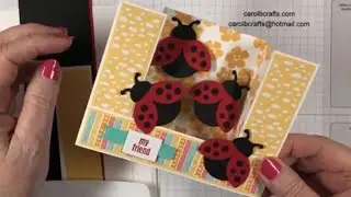 Stampin' Up! HELLO LADYBUG Stamps Bridge Card Class Project 2