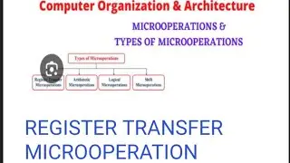 Register transfer microoperation || computer system and organization || full course in hindi