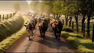 🐄 Cows Running & Walking on Water, Road & Hills &ndash; Unbelievable Nature Moments! #facts #funny