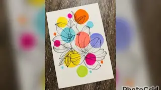 Flower boho art| easy boho art 🖼️ for home decor #bohoart #doodle #homedecor #diy 