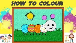 How to colour in beautiful sun 🌞 and learning #art #color #sun